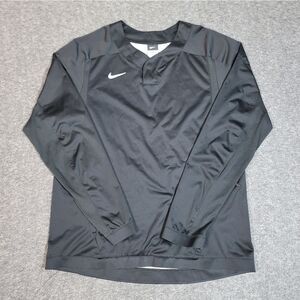 Nike Vapor Baseball Men's WindBreaker Size M Black Long Sleeve Pullover